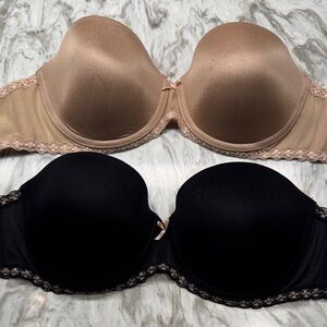 Pair of new strapless bras
